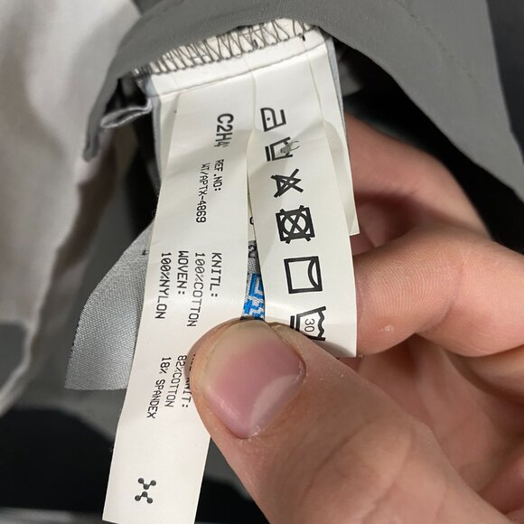 C2H4 Short Sleeve Pocket Paneled Cargo T-shirt white / gray men's size Large - Picture 6 of 9